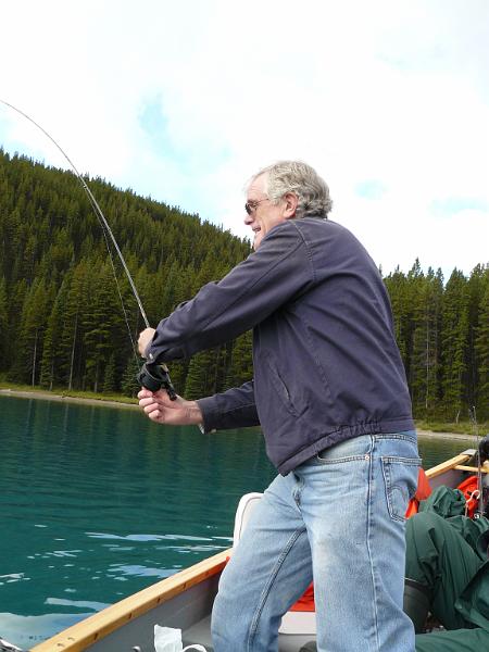 P1050215.JPG - Al hooked into a large brook trout