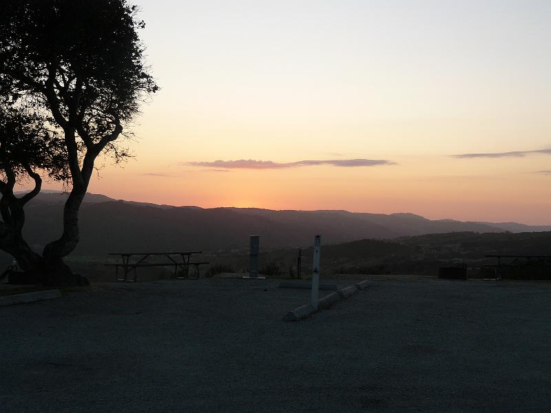 P1060977.JPG - The sunset from our campsite outside Monterey.