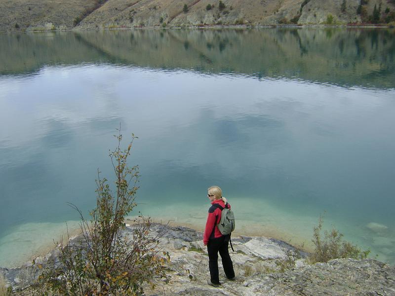 DSC03593.JPG - Katie at her favorite swimming spot on Kalamalka Lake