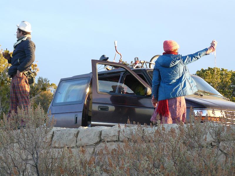 P1080580.JPG - These two moronic hippies were ridiculous. We first encountered him frothing some milk for his coffee. They were playing some pretty stupid music loud enough for everyone to hear because it is their inherant right to do so.