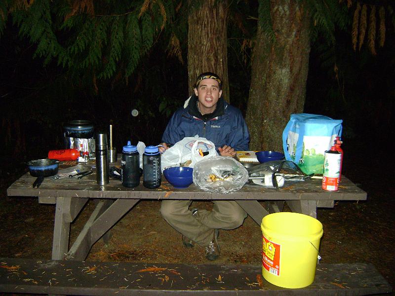 DSC03671.JPG - Our campsite near Nanaimo. It was really nice, the guy who worked there said we were brave for tenting. It wasn't that cold, just damp.