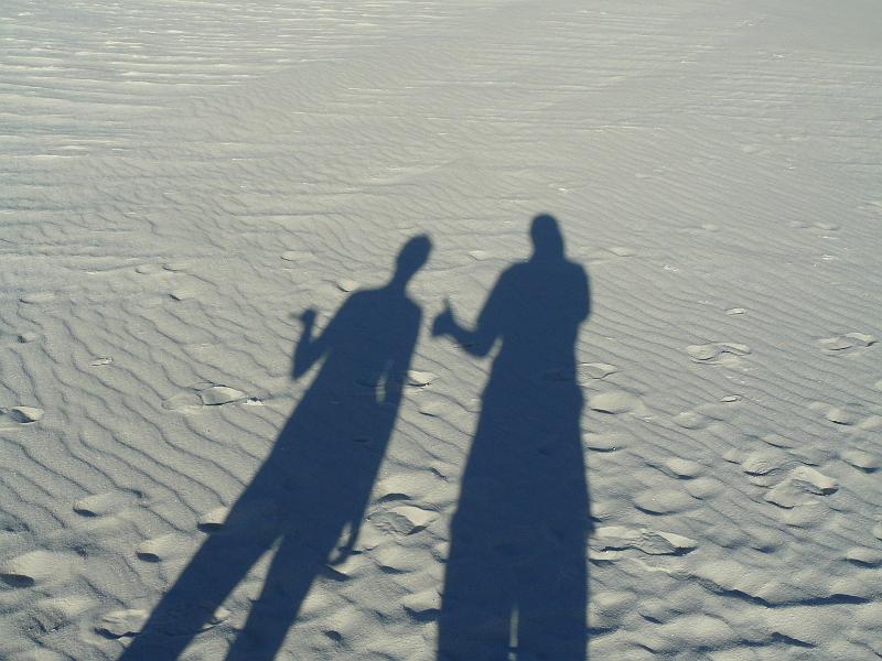 P1090491.JPG - Car is wrecked, now we are both hitch-hiking. Don't worry moms, we wouldn't actually do this.